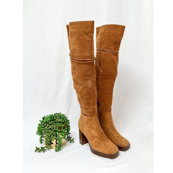 **SOLD**  Platform Over the Knee Boots (38.5) - Picture 7 of 12